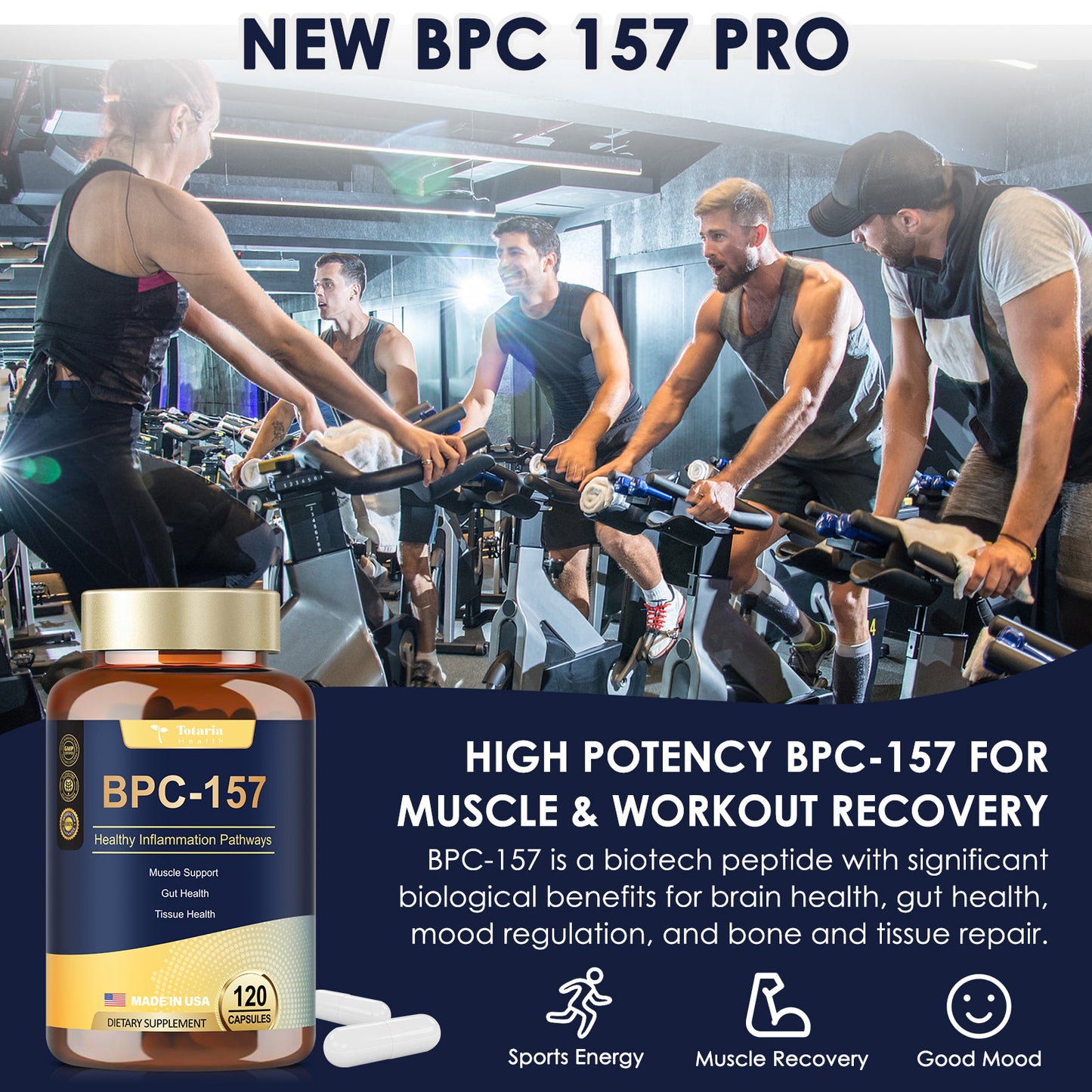 BPC-157 Capsules for Muscle & Recovery (120 ct)