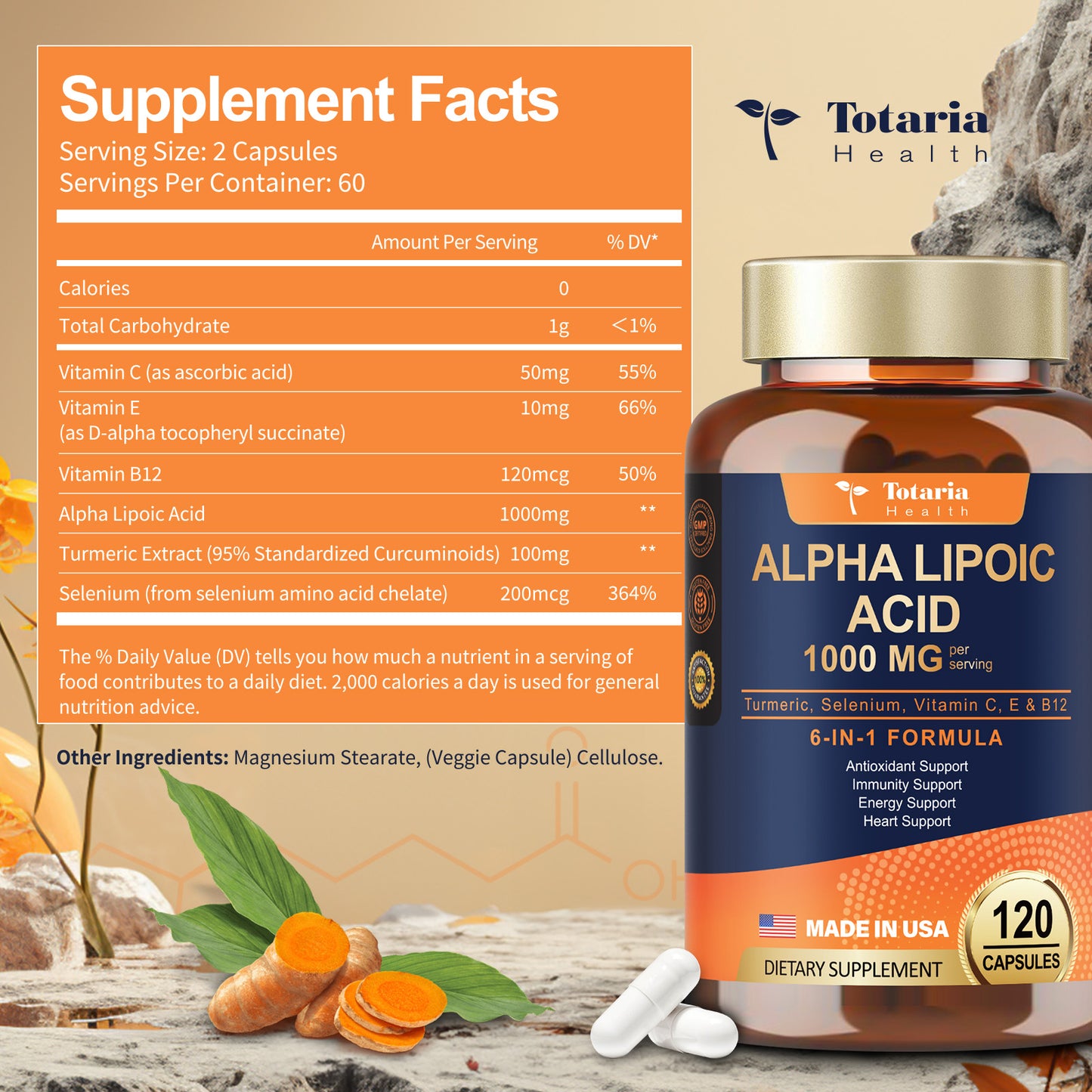 Alpha Lipoic Acid 1000mg (ALA) – Antioxidant & Nerve Support