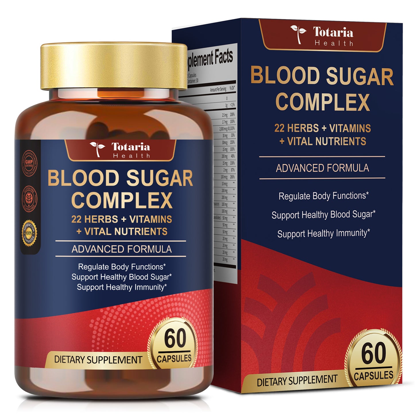 Blood Sugar Complex – 22 Herbs, Vitamins & Minerals
