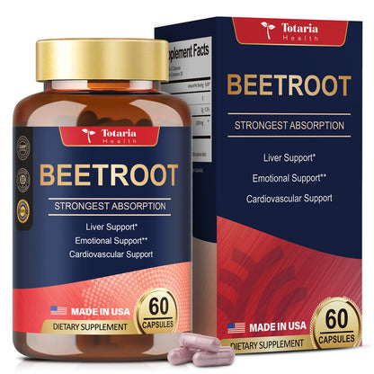 Organic Beet Root 1300mg – Energy, Heart & Liver Support