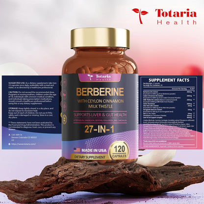 27-in-1 Berberine 6000mg with Ceylon Cinnamon & Milk Thistle