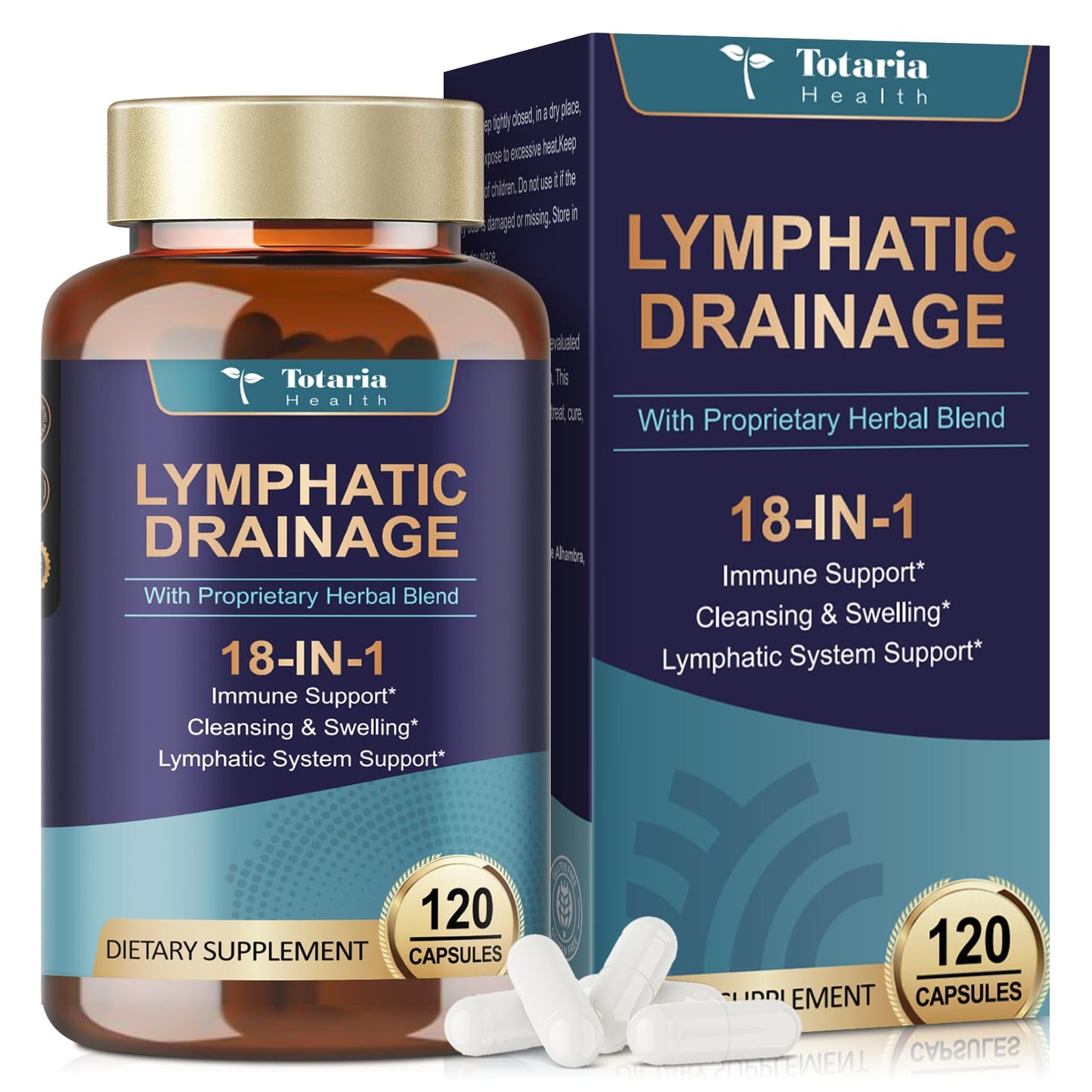 Lymphatic Drainage Capsules with Echinacea, Dandelion & Burdock