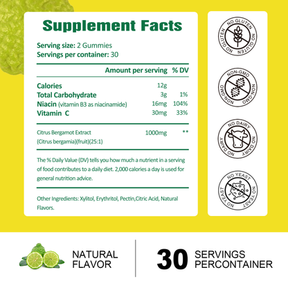 Citrus Bergamot Gummies 25:1 for Healthy Cholesterol