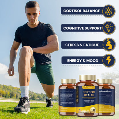 Cortisol Support Capsules with Ashwagandha, Rhodiola & L-Theanine
