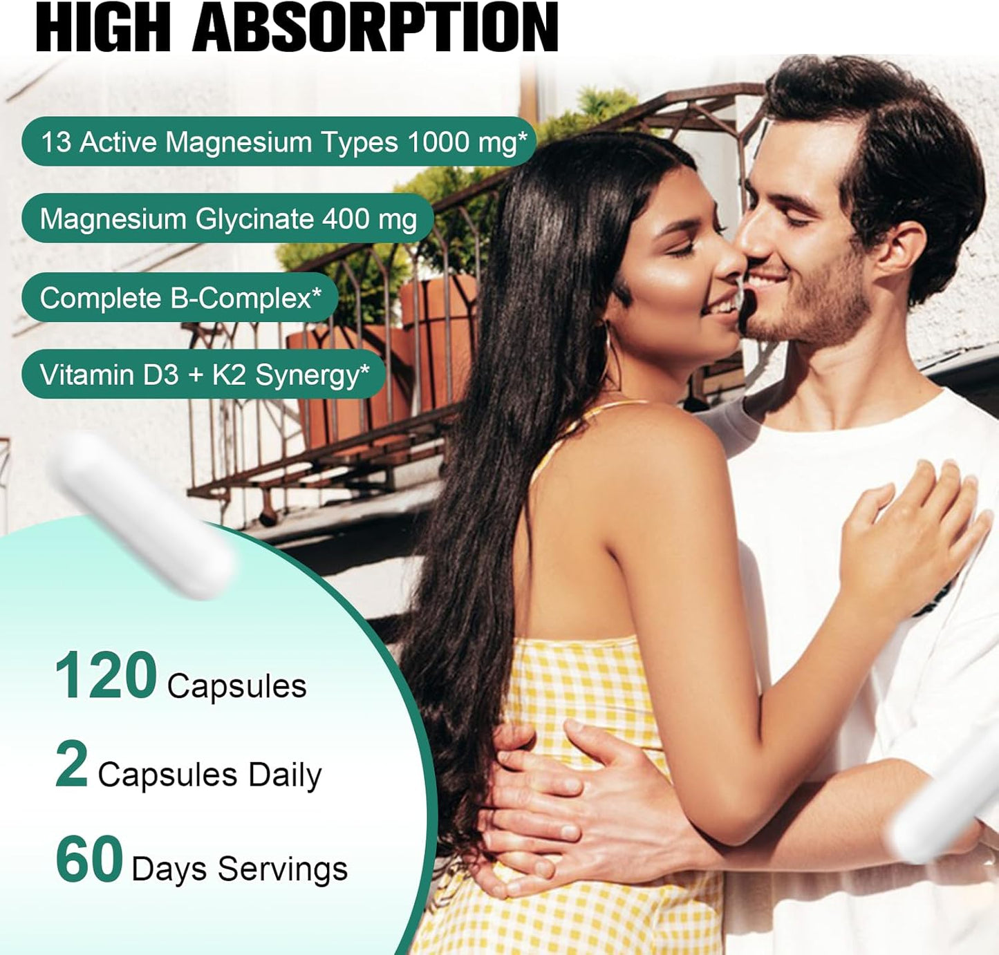 25-in-1 Magnesium Complex with Methylated B, D3 & K2