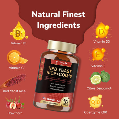 Red Yeast Rice 2000mg with CoQ10 & Citrus Bergamot