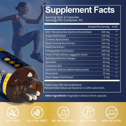 NAD+ Supplement with Nicotinamide Riboside & Resveratrol