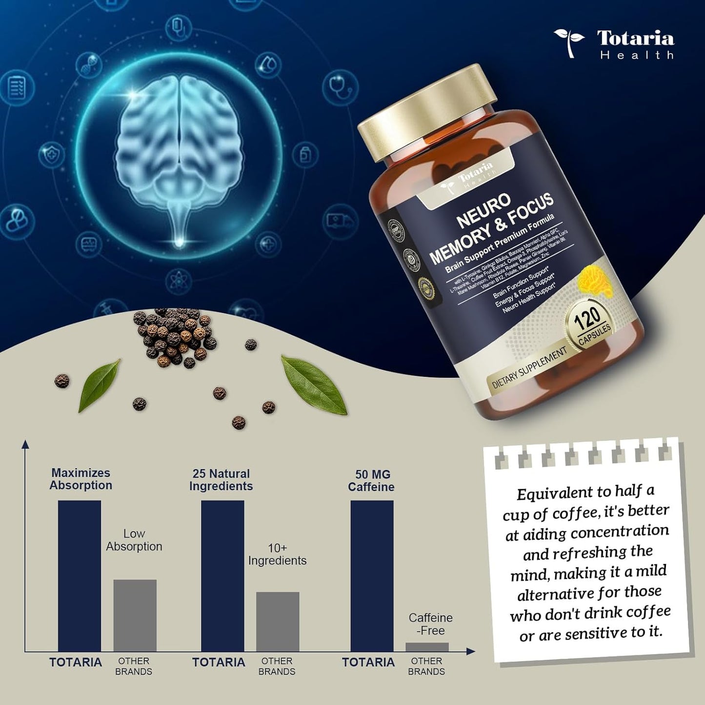 25-in-1 Brain Supplement for Memory & Focus – Nootropic