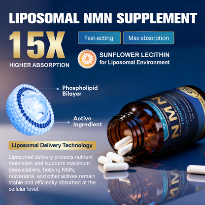 Liposomal NMN 1000mg – 14-in-1 with Resveratrol & CoQ10