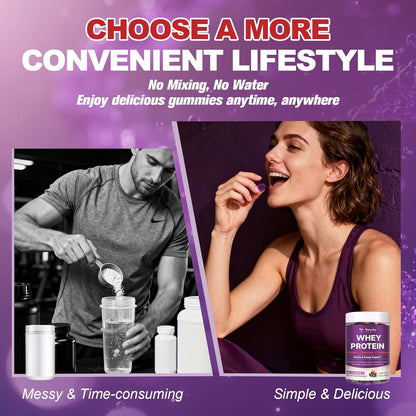 3-in-1 Whey Protein Gummies with Creatine & Collagen (Berry)