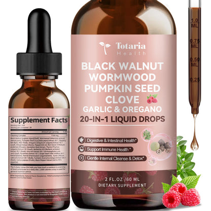 20-in-1 Black Walnut & Wormwood Tincture – Gentle Gut Cleanse