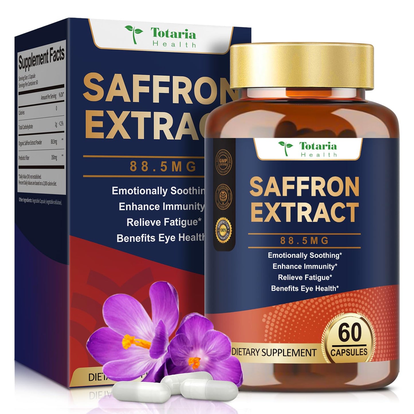 Organic Saffron Extract 88.5mg with Prebiotic Fiber – Mood