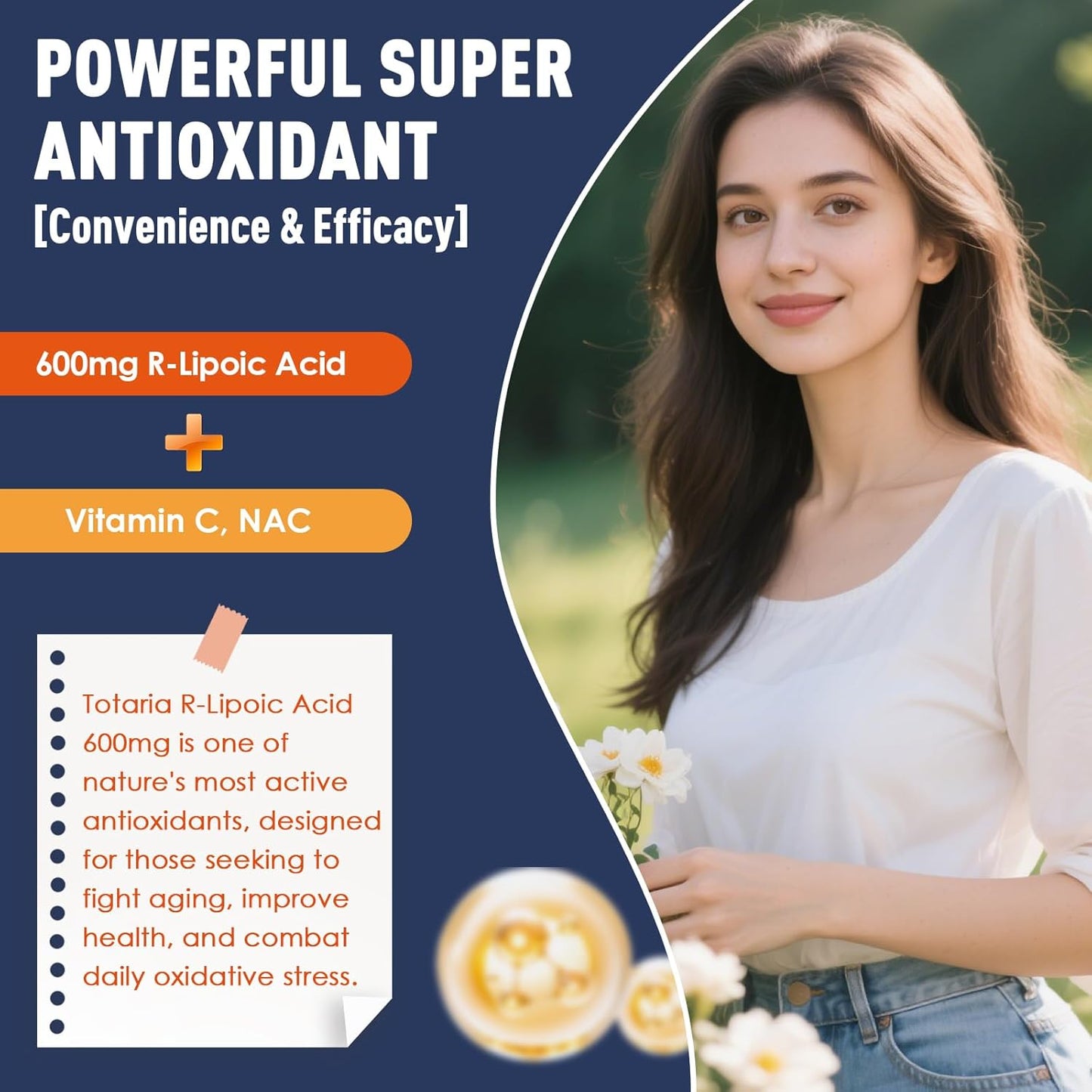 R-Alpha Lipoic Acid 600mg (ALA) – Antioxidant & Nerve Support