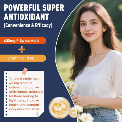 R-Alpha Lipoic Acid 600mg (ALA) – Antioxidant & Nerve Support
