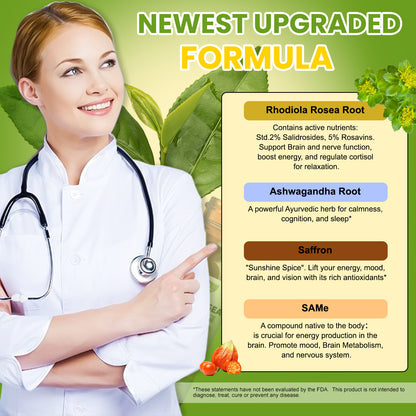 Liposomal Rhodiola Rosea Drops with Ashwagandha & Saffron