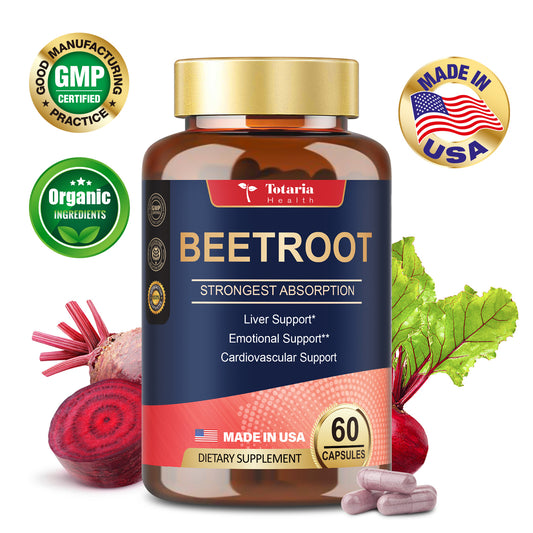 Organic Beet Root 1300mg – Energy, Heart & Liver Support
