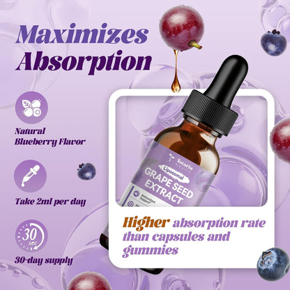 Grape Seed Extract Drops – 95% Polyphenols Antioxidant