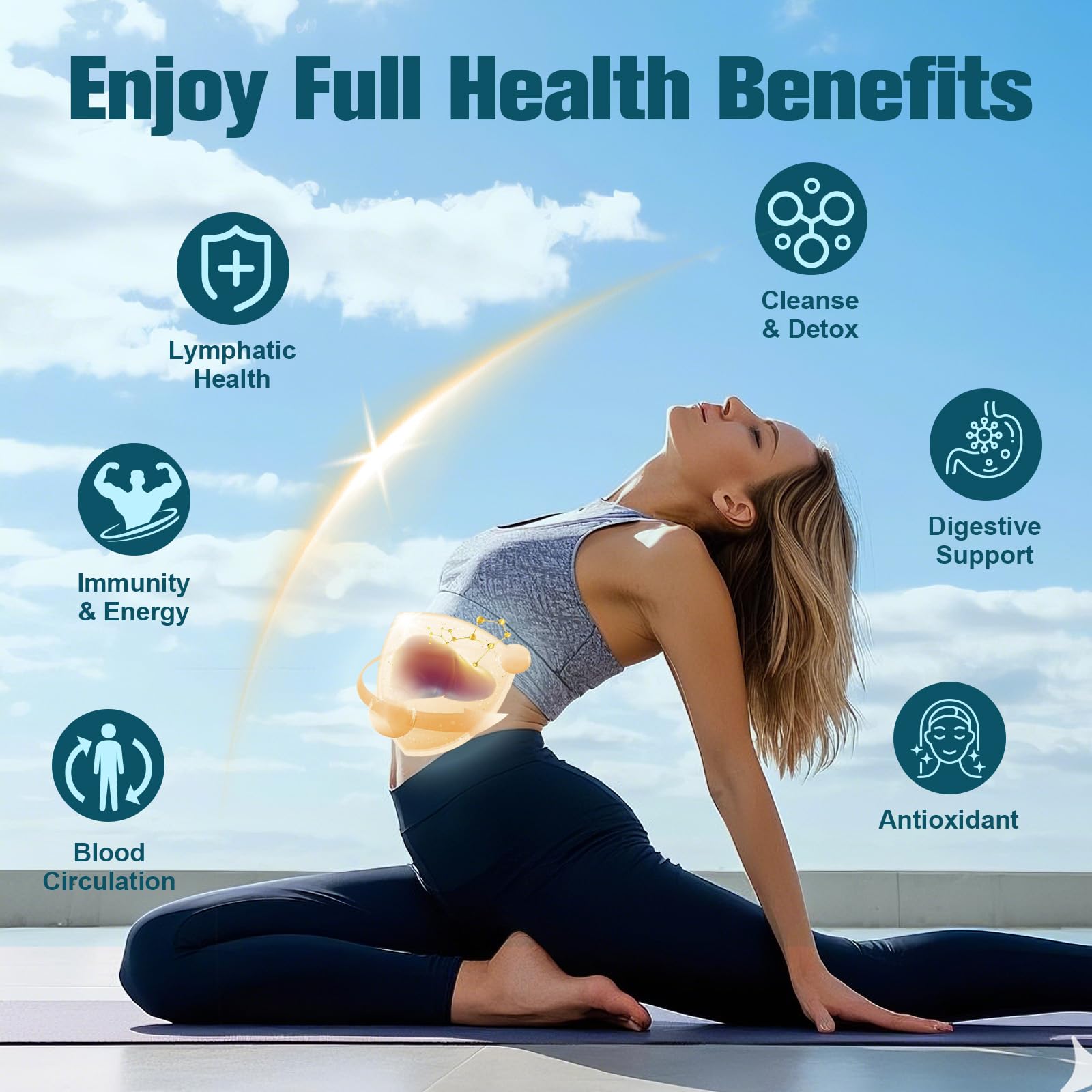 Enjoy full health benefits - lymphatic health, immunity, detox, digestion, antioxidant