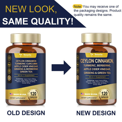 18-in-1 Ceylon Cinnamon 8000mg with ACV, Turmeric & Berberine