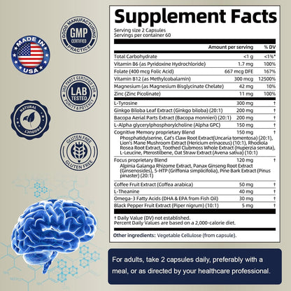 25-in-1 Brain Supplement for Memory & Focus – Nootropic
