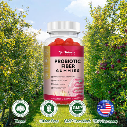 9-in-1 Probiotic Fiber Gummies 16g – Psyllium & ACV (Adults & Teens)