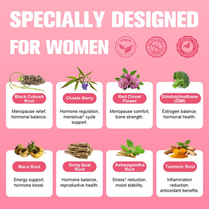 40-in-1 Menopause Support with Black Cohosh, DIM & Vitex
