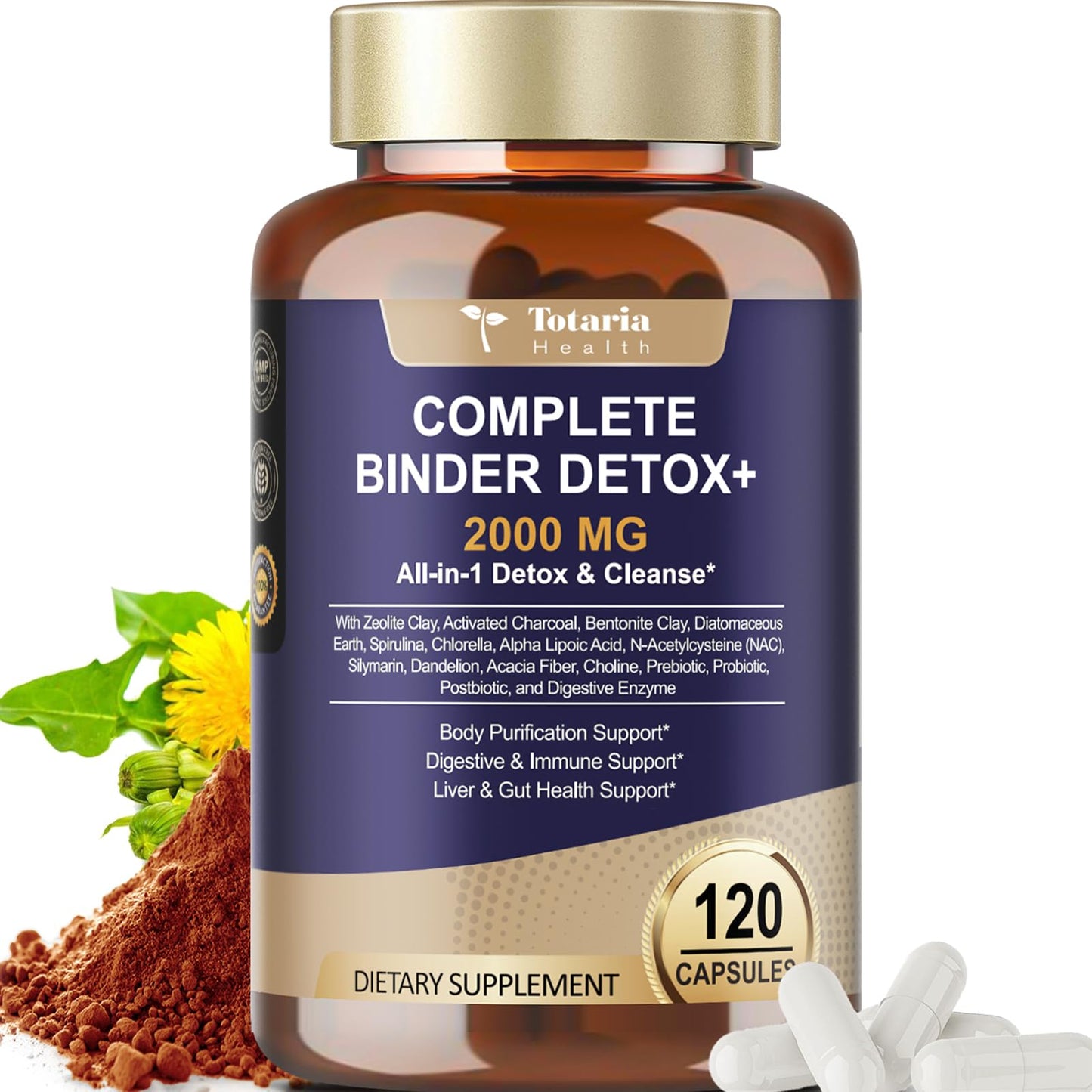 Complete Binder Detox 2000mg – Charcoal, Zeolite & Bentonite