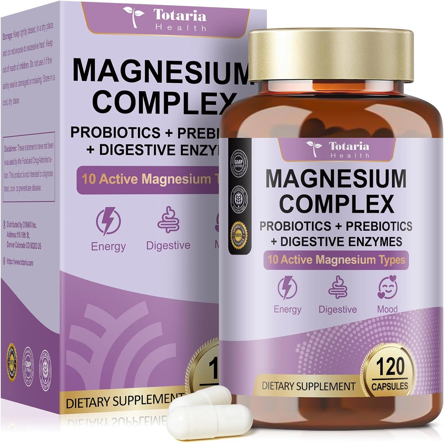 10-in-1 Magnesium Complex with Probiotics & Digestive Enzymes