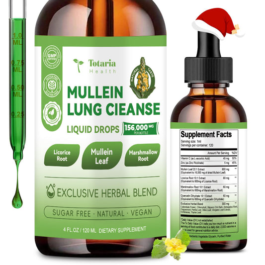 16-in-1 Mullein Drops for Lungs with Licorice & Marshmallow Root