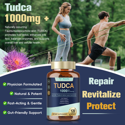 15-in-1 TUDCA Liver Supplement 1000mg with Milk Thistle & NAC