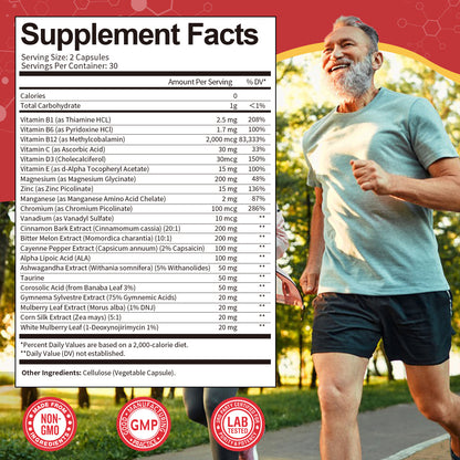 Blood Sugar Complex – 22 Herbs, Vitamins & Minerals