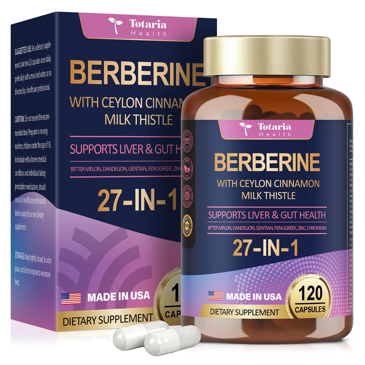 27-in-1 Berberine 6000mg with Ceylon Cinnamon & Milk Thistle