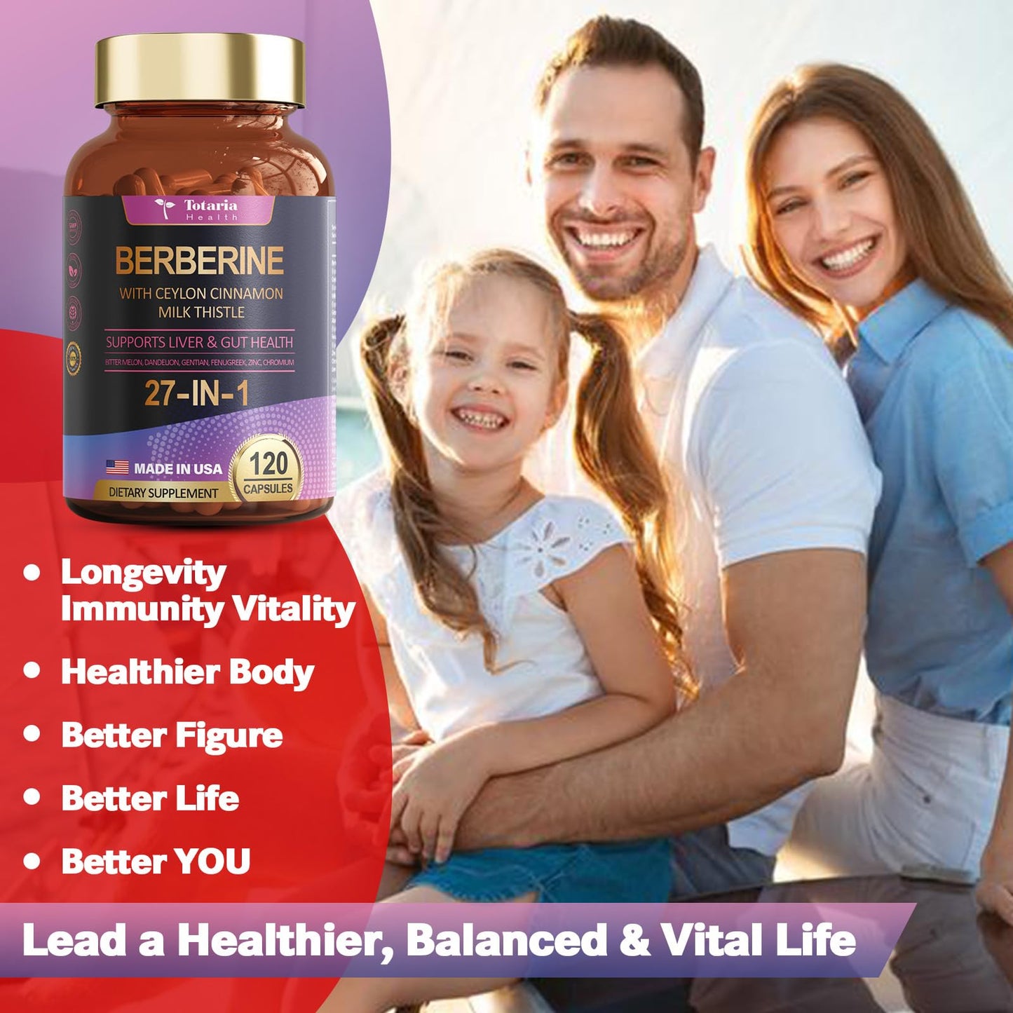 27-in-1 Berberine 6000mg with Ceylon Cinnamon & Milk Thistle