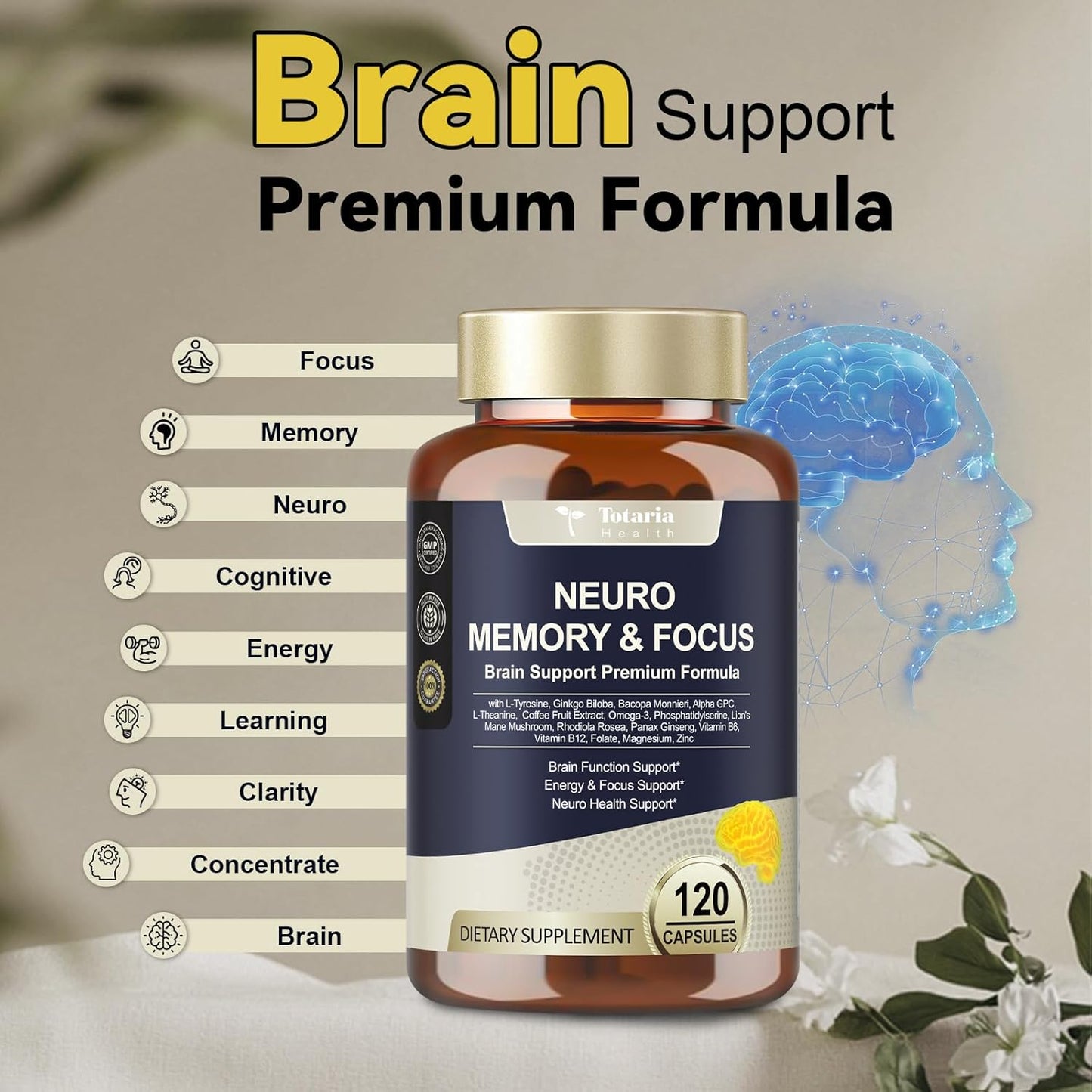25-in-1 Brain Supplement for Memory & Focus – Nootropic