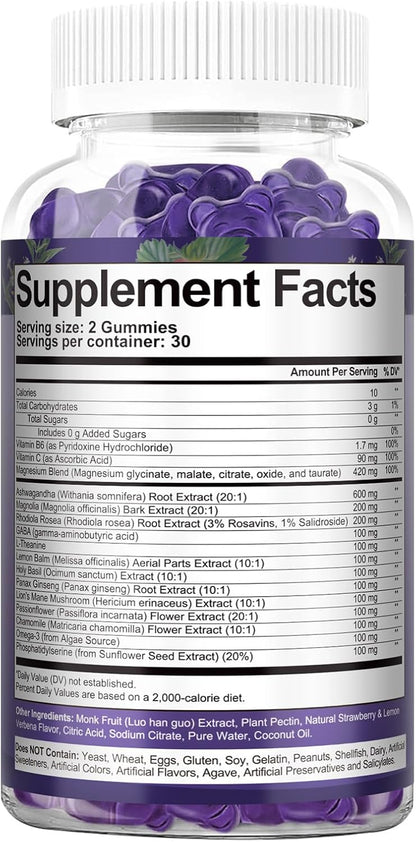 20-in-1 Cortisol Gummies with Ashwagandha & Rhodiola