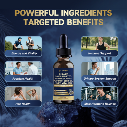 Shilajit Drops with Ashwagandha, Sea Moss & Saw Palmetto (Men)