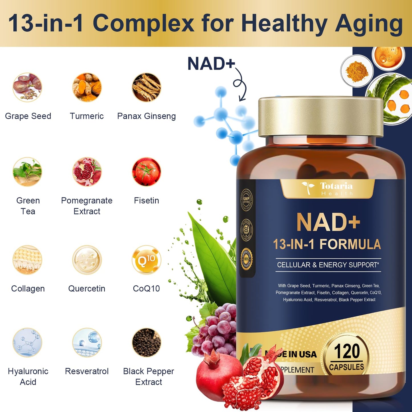 NAD+ Supplement with Nicotinamide Riboside & Resveratrol