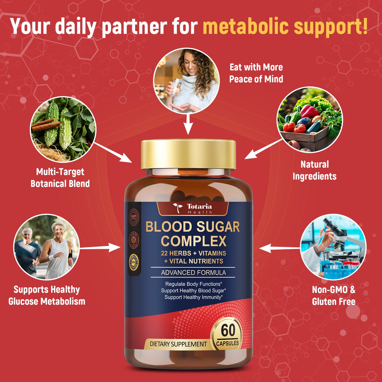 Blood Sugar Complex – 22 Herbs, Vitamins & Minerals
