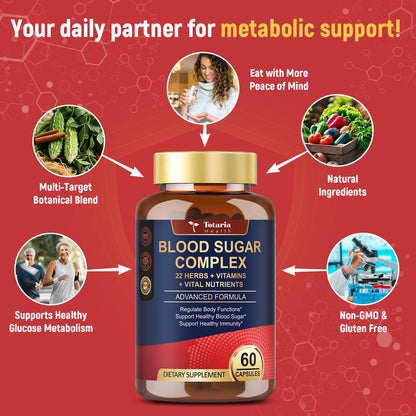Blood Sugar Complex – 22 Herbs, Vitamins & Minerals