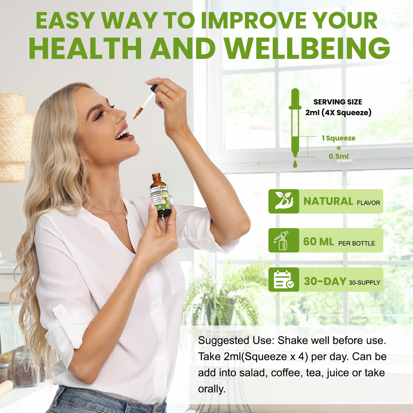 Liposomal Rhodiola Rosea Drops with Ashwagandha & Saffron