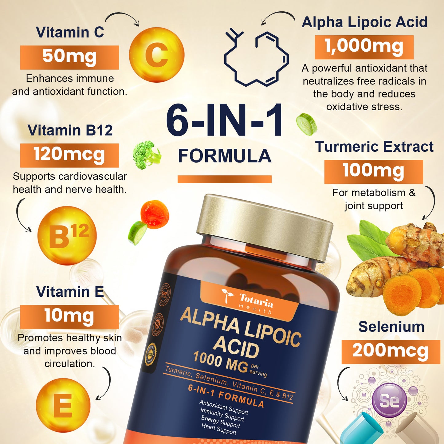 Alpha Lipoic Acid 1000mg (ALA) – Antioxidant & Nerve Support