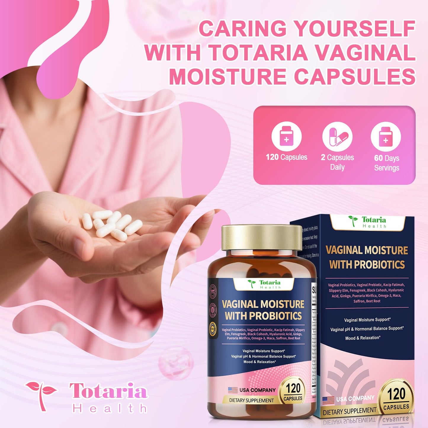 30-in-1 Vaginal Moisture+ with Probiotics – pH Balance