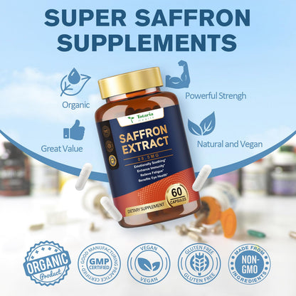 Organic Saffron Extract 88.5mg with Prebiotic Fiber – Mood
