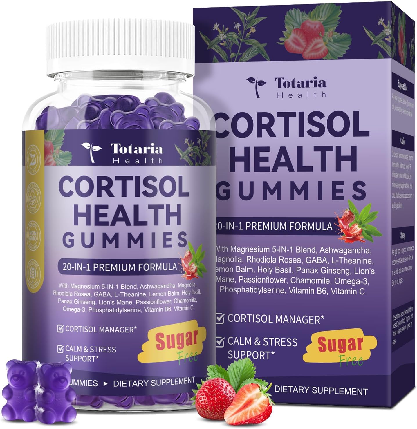 20-in-1 Cortisol Gummies with Ashwagandha & Rhodiola