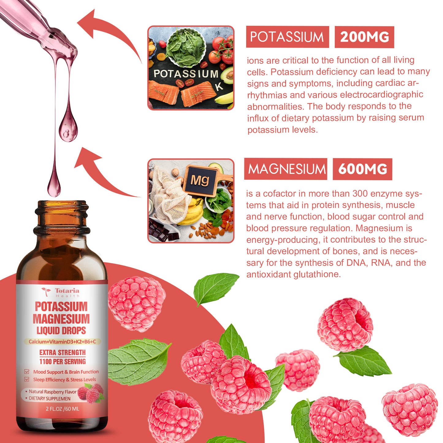 Potassium + Triple Magnesium Liquid Drops – Heart & Muscle