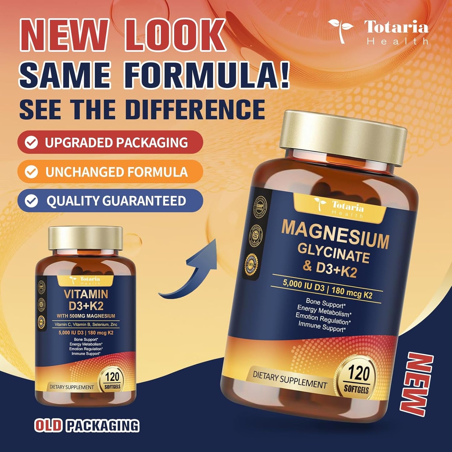 9-in-1 Magnesium Glycinate 500mg + Vitamin D3 & K2