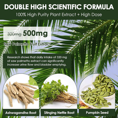 Organic Saw Palmetto for Prostate with Nettle & Pumpkin Seed
