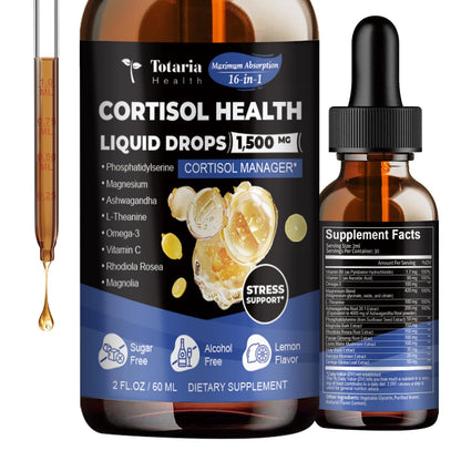 Cortisol Support Liquid Drops with Ashwagandha & Rhodiola