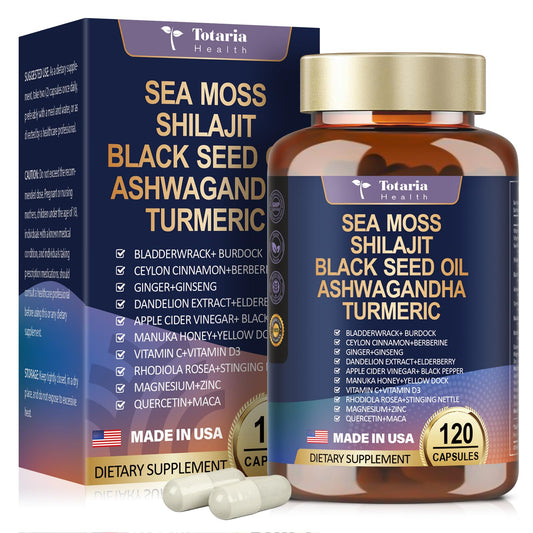 25-in-1 Sea Moss, Black Seed Oil, Ashwagandha & Shilajit