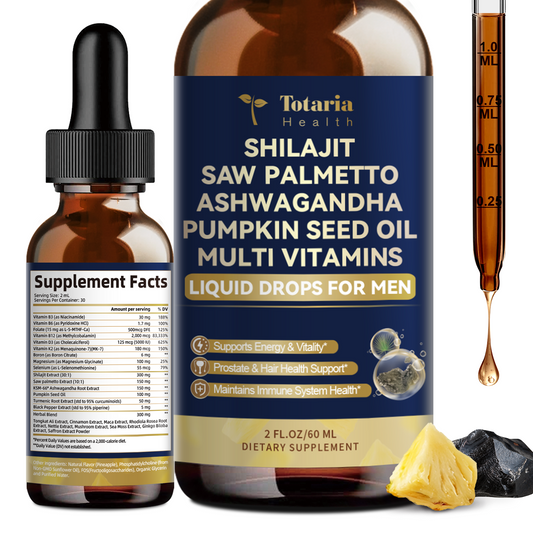 Shilajit Drops with Ashwagandha, Sea Moss & Saw Palmetto (Men)